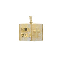Iced-Out Holy Bible w/ Cross Pendant (14K)