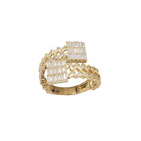 Icy Baguettes Rectangle Bypass Ring (14K)