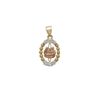 Zirconia Tricolor Holy Family Pendant (14K)