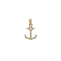 Zirconia Anchor Pendant (14K)