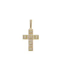Diamond Cross Pendant (14K).