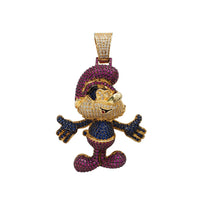 Iced-Out Papa Smurf Pendant (14K)