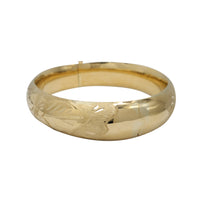 Floral Texture Bangle Bracelet (14K).
