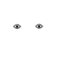 Diamond Sapphire Evil Eye Stud Earrings (14K)