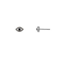 Diamond Sapphire Evil Eye Stud Earrings (14K)