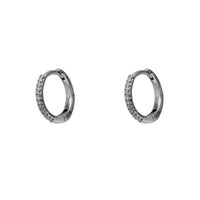 Diamond Round Hoop Earrings (14K)