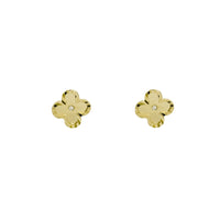 Flower CZ Earring 14K