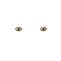 Diamond & Sapphire Evil Eyes Stud Earrings (14K)