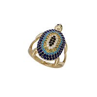 Zirconia Colorful Turtle Lady Ring (14K)