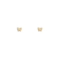CZ Butterfly Earrings (14K)