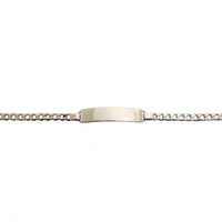 Baby Cuban Solid Link ID Bracelet (Silver)