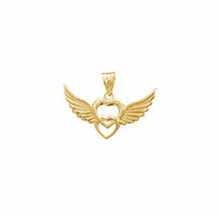 Glossy Winged Hearts Pendant (14K)