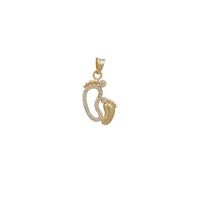 Zirconia Footprints Pendant (14K)