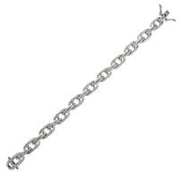 Mirrored "C" Link Tennis Bracelet (Silver)