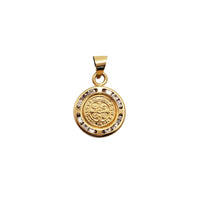 Reversible Saint Benedict Zirconia Medallion Pendant (18K)