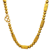 Diamond-Cut Barrel & Ball Necklace (24K)