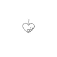 Outlined Heart & Infinity Symbol Pendant (14K)