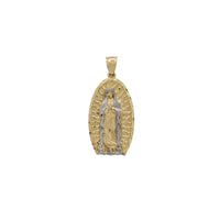 Two-Tone Diamond-Cut Halo Virgin Mary Pendant (14K)