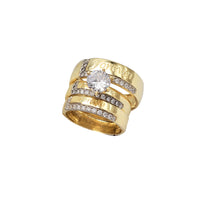 Zirconia "Forever" Three Piece Set Wedding Ring (14K)