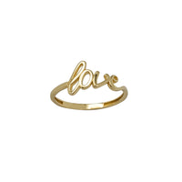 Cursive Letters Love Ring (14K)