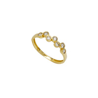 Zirconia Bezel Journey Band Ring (14K)