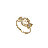 Zirconia 15 Years Quinceañera Ribbon Ring (14K)