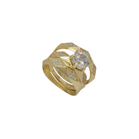 Stone-Set Three-Piece-Set Wedding Ring (14K)