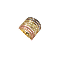 Tricolor 7-Rows Semanario Ring (14K)