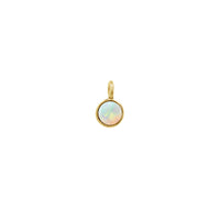 Opal Round Bezel Solitaire Pendant (14K)