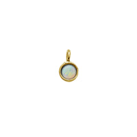 Opal Round Bezel Solitaire Pendant (14K)