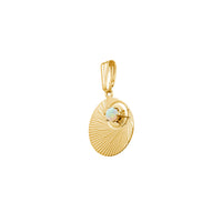 Opal Spiral Fluted Round Pendant (14K)