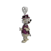 Iced-Out Top Cat Pendant (Silver)