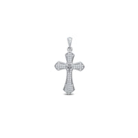 Zirconia Pave Cross Pendant (Silver)
