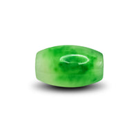Green Jade Cylinder Barrel Slider Charm