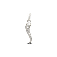 Ridged Italian Horn Pendant (Silver)