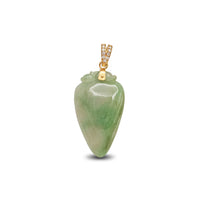 VS Diamond Longevity Peach / Shoutao Jade Pendant (14K)