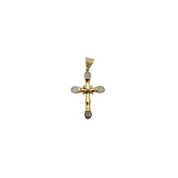 Cubic Zirconia Cross Pendant (14K)