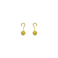 Laser-Cut Ball Twistable Earring large (24K) open - Popular Jewelry - New York