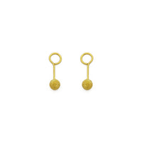Laser-Cut Ball Twistable Earring small (24K) front - Popular Jewelry - New York