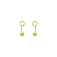 Ball Twistable Earring small (24K) front - Popular Jewelry - New York