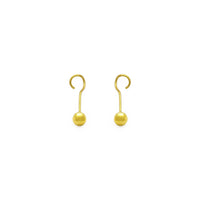 Ball Twistable Earring small (24K) open - Popular Jewelry - New York