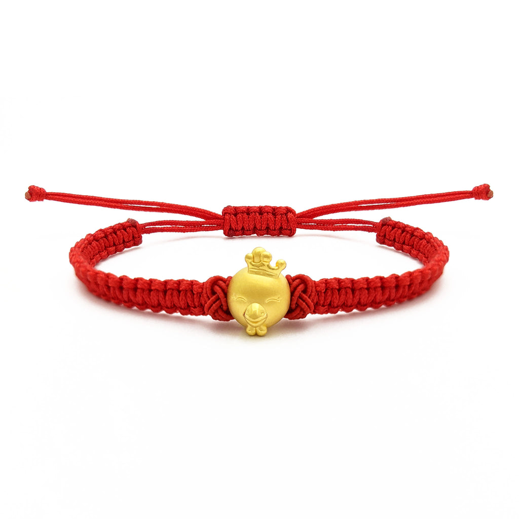 Royal Rooster Chinese Zodiac Red String Bracelet (24K) – Popular J