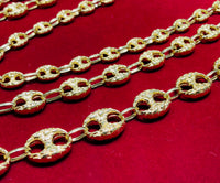Puffy Mariner Link (Nugget Textured) Chain Necklace (10K)