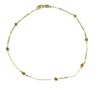 Disco Ball Bead Anklet (14K)