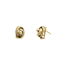 Yellow Gold Omega Back Earrings (14K)