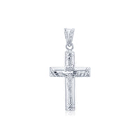 White Gold Polished Crucifix Pendant (14K)