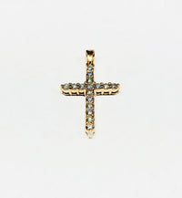 Rose Gold Diamond Cross Pendant (14K)