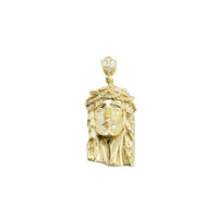 Solid Jesus Head Pendant (14K)