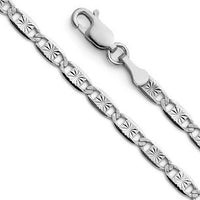 Diamond-Cut Valentino Link Chain (Silver)