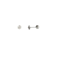 3D Cube Stud Earrings (14K)